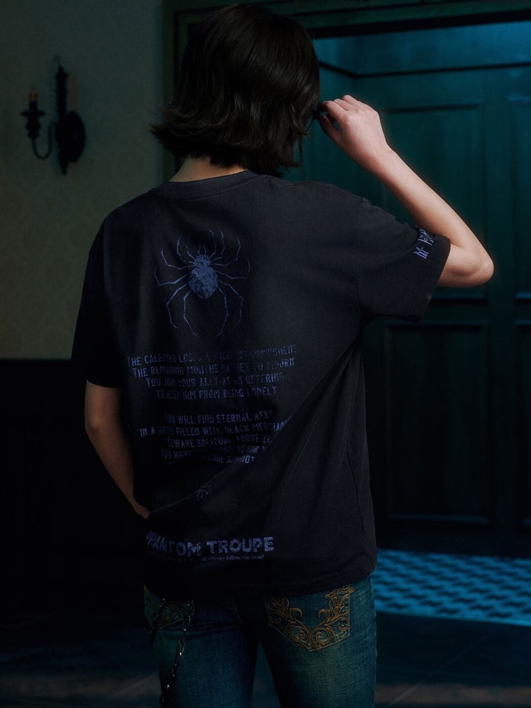 MEDM X Hunter × Hunter Collaboration Series: Phantom Troupe Distressed Graphic Print Short-Sleeve T-Shirt