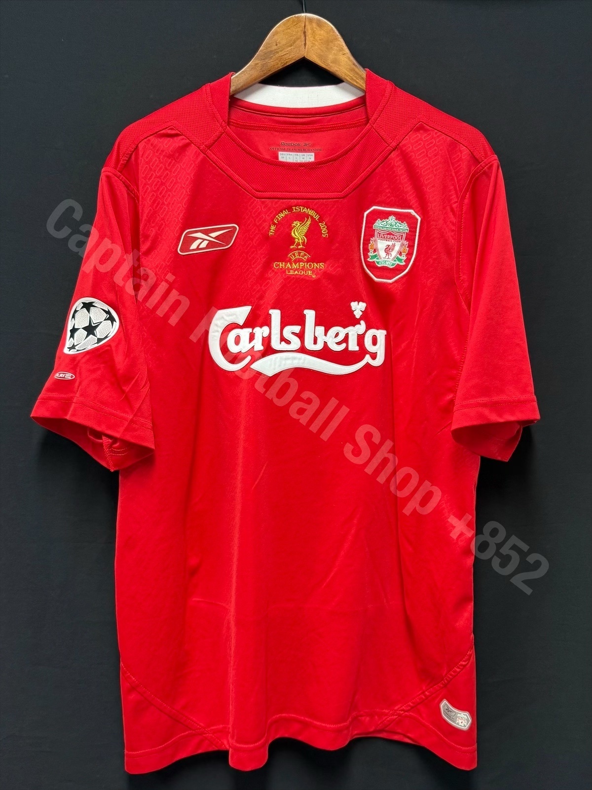 Liverpool 2004-2005 UEFA Champions League Final Reebok Home Shirt #8 GERRARD