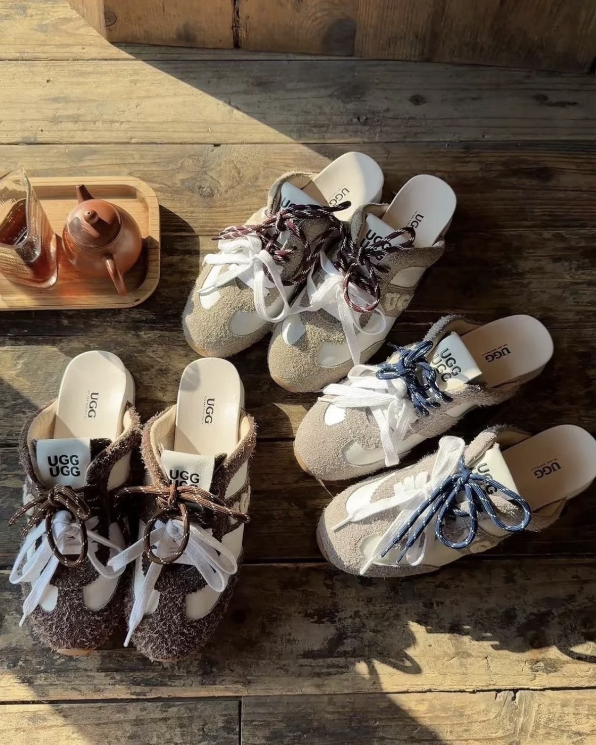 澳洲限定 UGG OZLANA 拼接 麂皮 拖鞋 穆勒鞋 三色