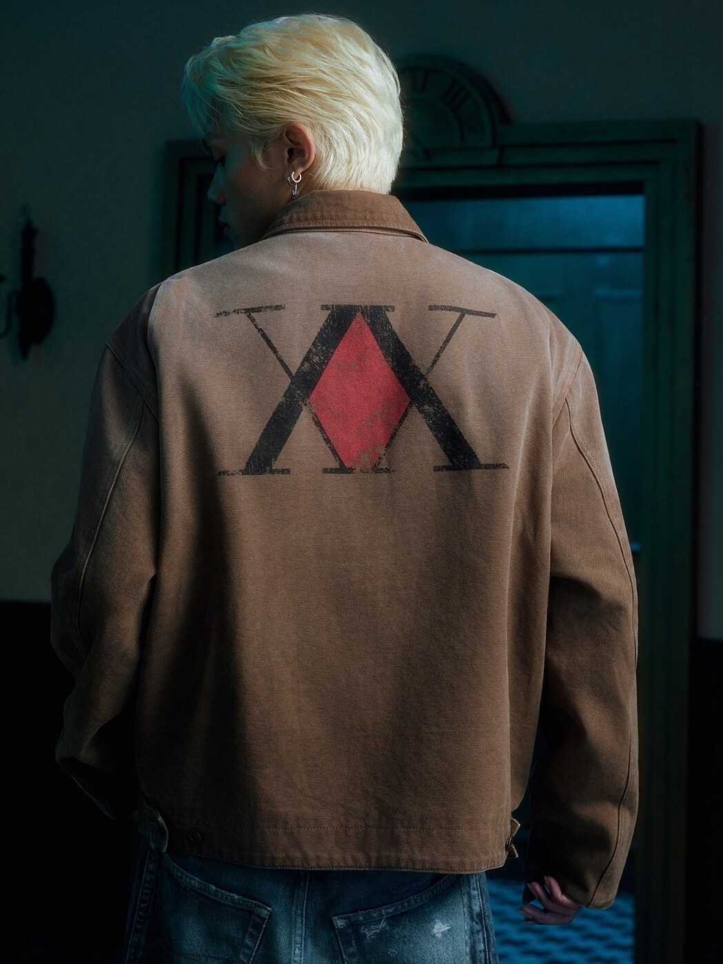 MEDM X Hunter × Hunter聯名系列 掛飾 水洗做舊 拉鍊夾克外套