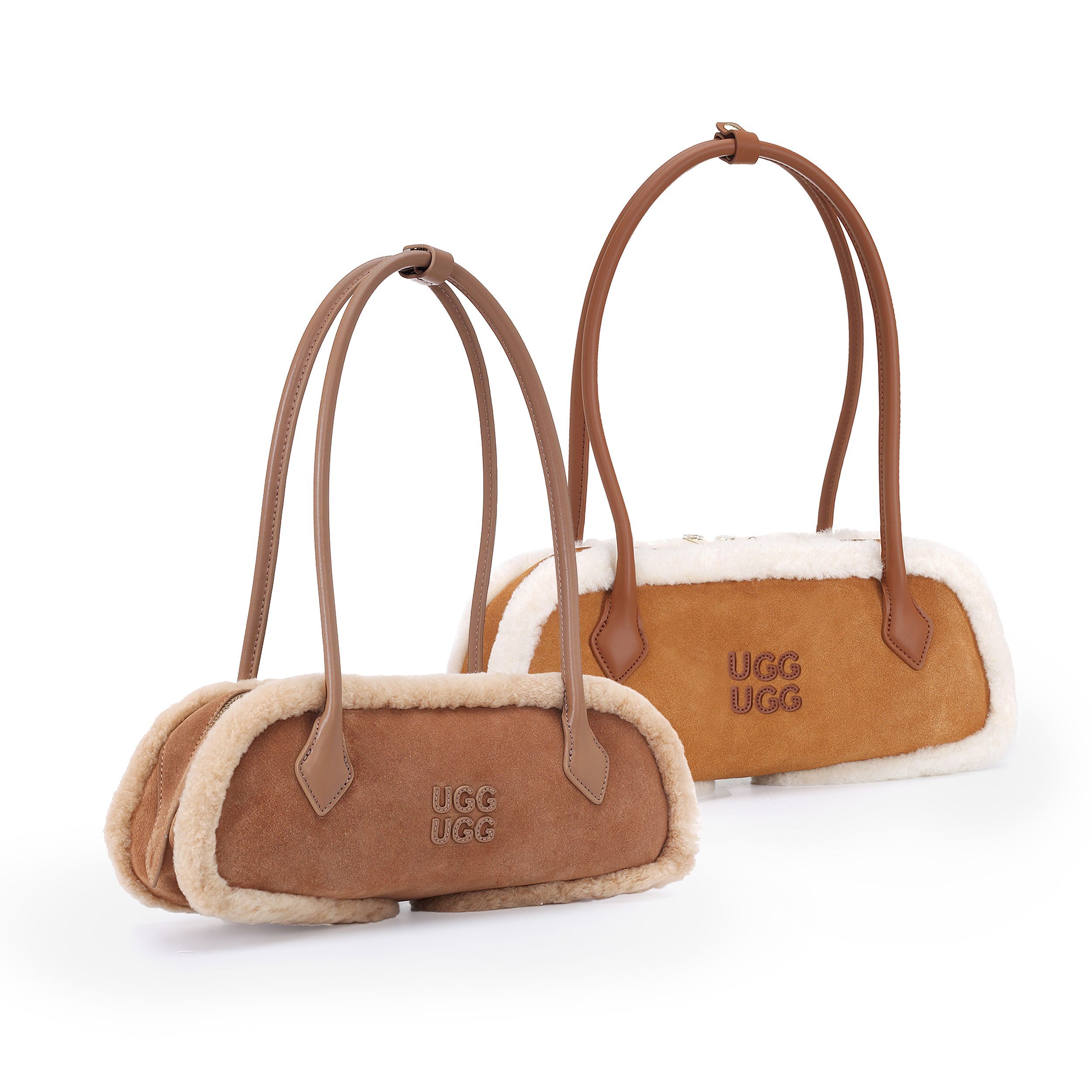 【2色入】UGG 26AW Ozlana Logo Shearling Baguette Bag