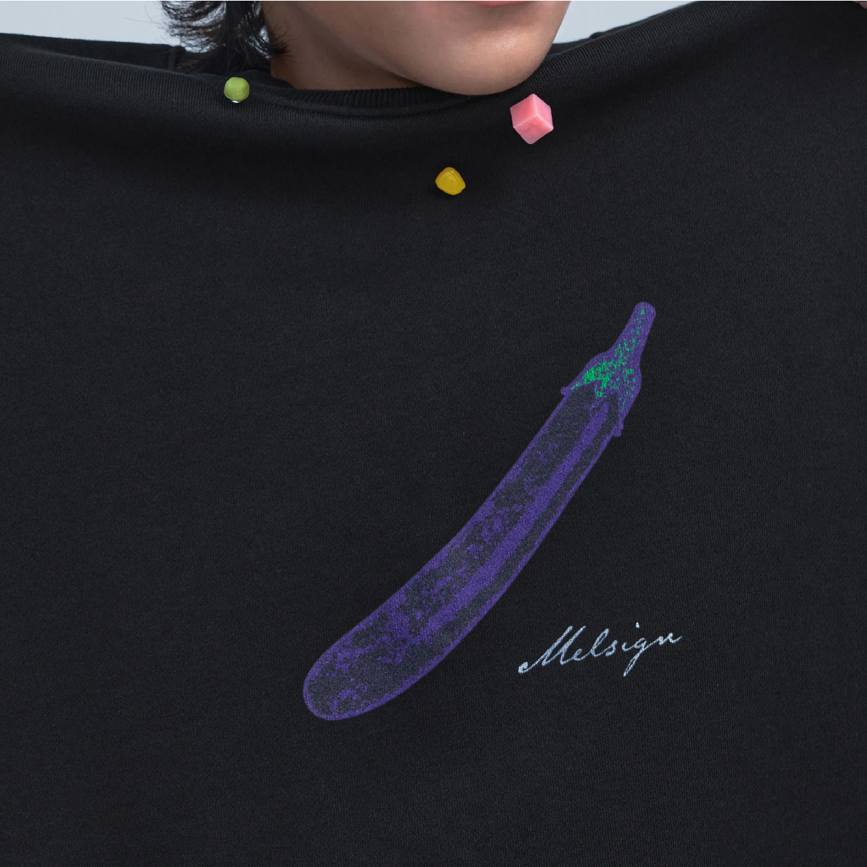 MELSIGN Eggplant Veggie Sweater 茄子大學Tee
