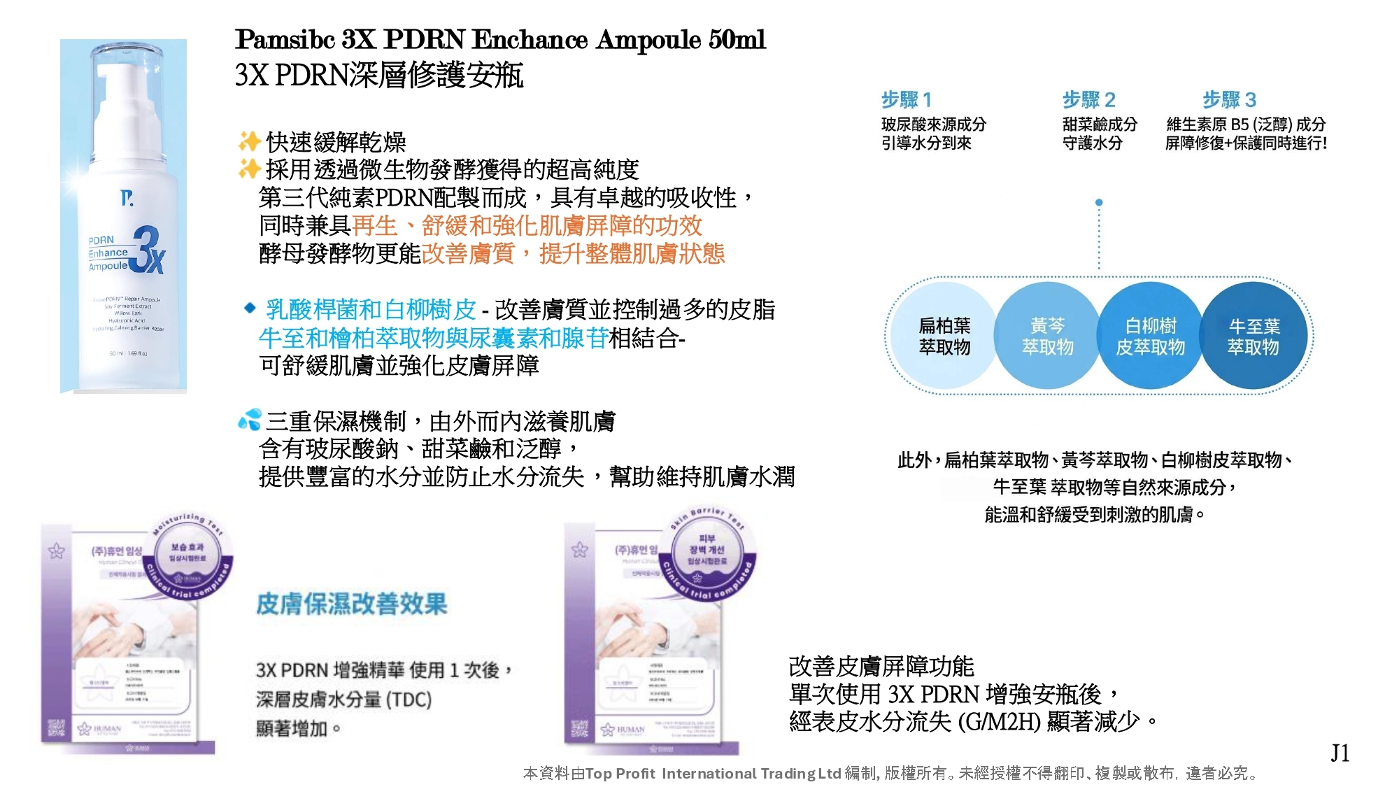 (J) 3XPDRN深層修護安瓶(50ml) (第2件$148) - PAMSIBC #1510PA