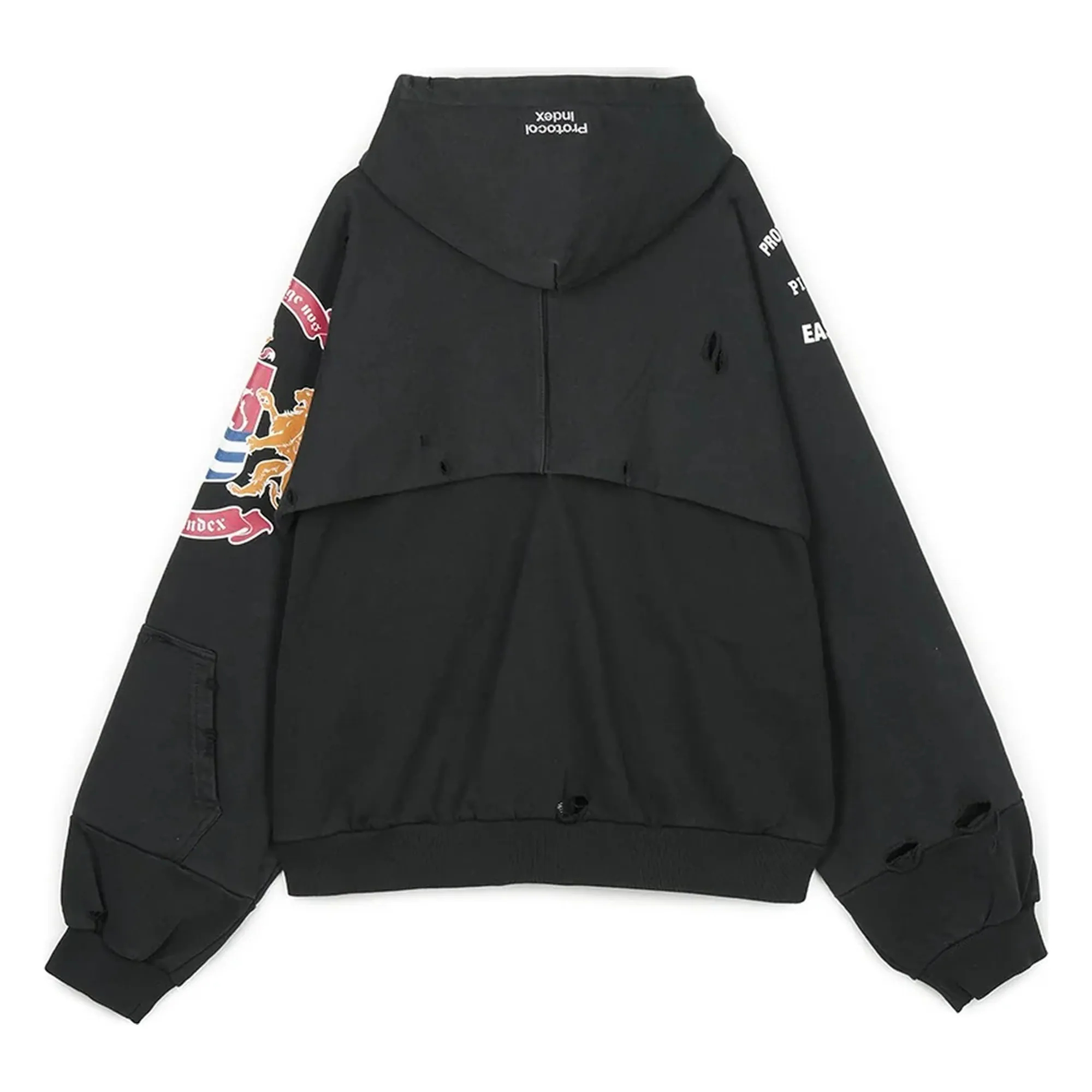 Protocol Index｜Folded Zip Hoodie London (Black)