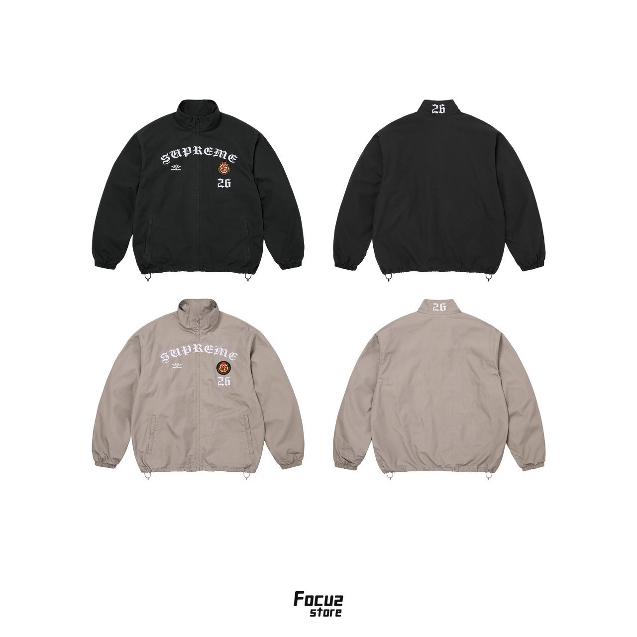 【Focus Store】現貨秒發 Supreme FW26 Week7 Umbro® Cotton Ripstop Track Jacket 聯名 外套 兩色