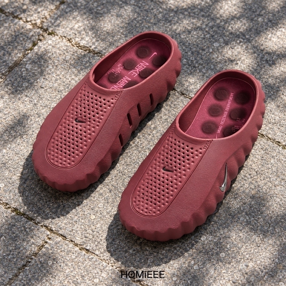 Nike Mind 001 Pink Smoke 拖鞋 穆勒鞋 酒紅 女鞋 [HQ4309-601]