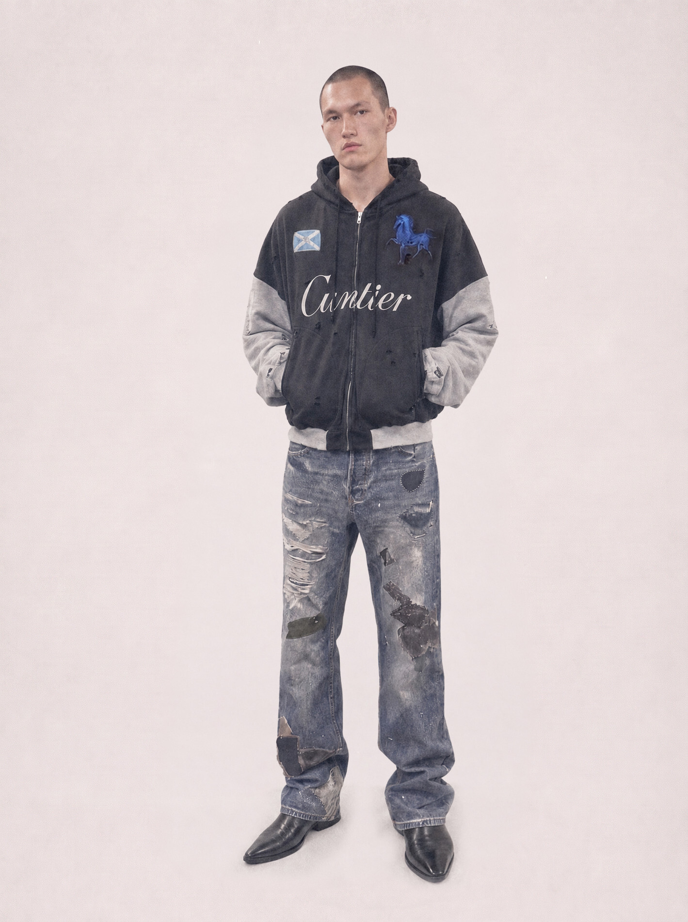 Protocol Index｜Cuntier Zip Hoodie (Black)