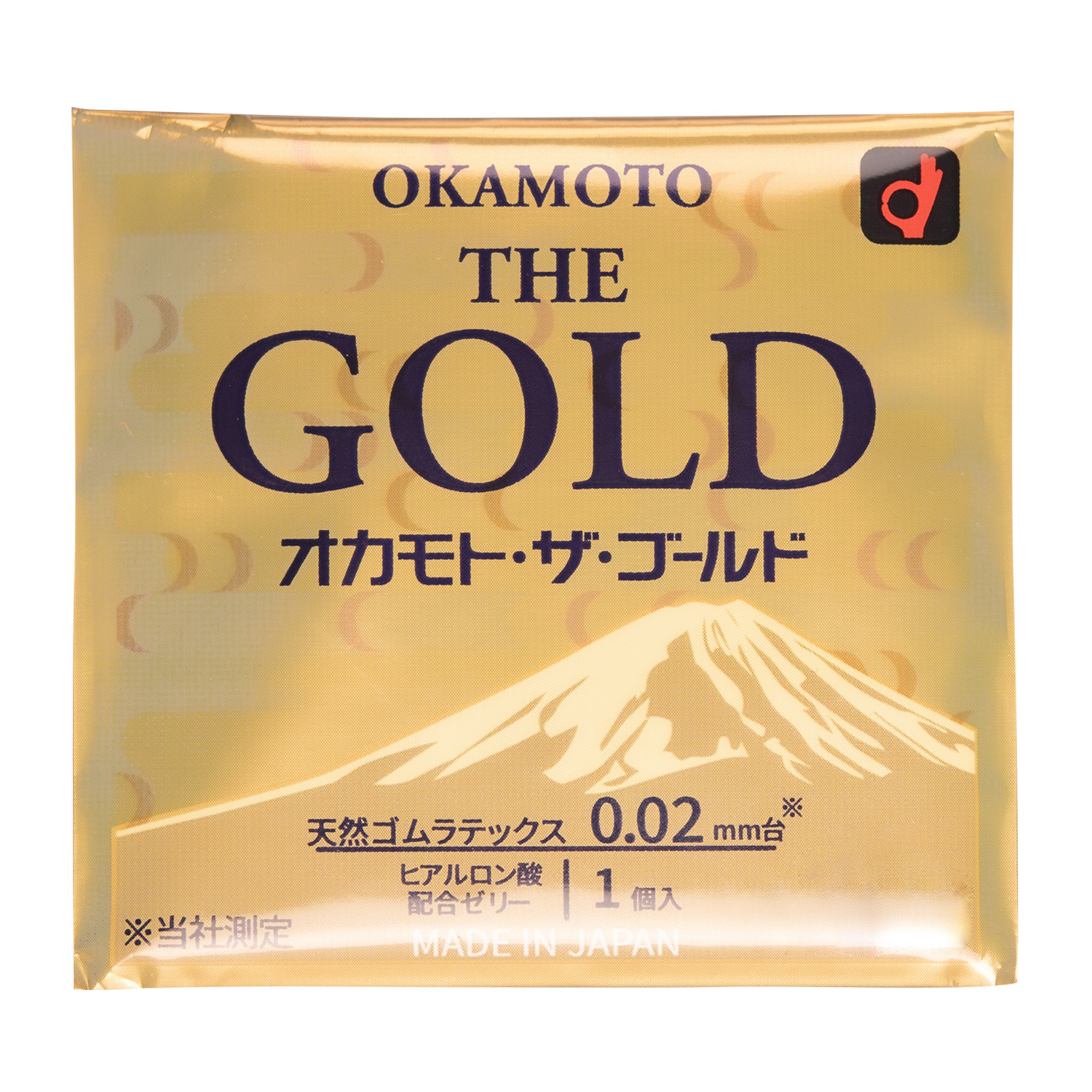 [Okamoto] THE GOLD 0.02mm Natural Rubber Condom | 7x Hyaluronic Acid Lube (4 Pack)