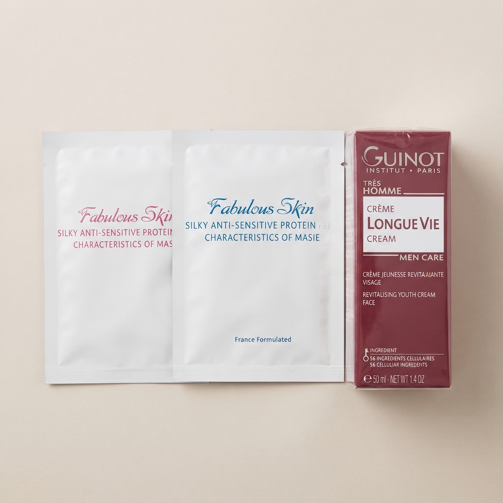 關鍵字 E13 – GUINOT homme revitalizing youth cream 50ml + Fabulous mask x2優惠價$348