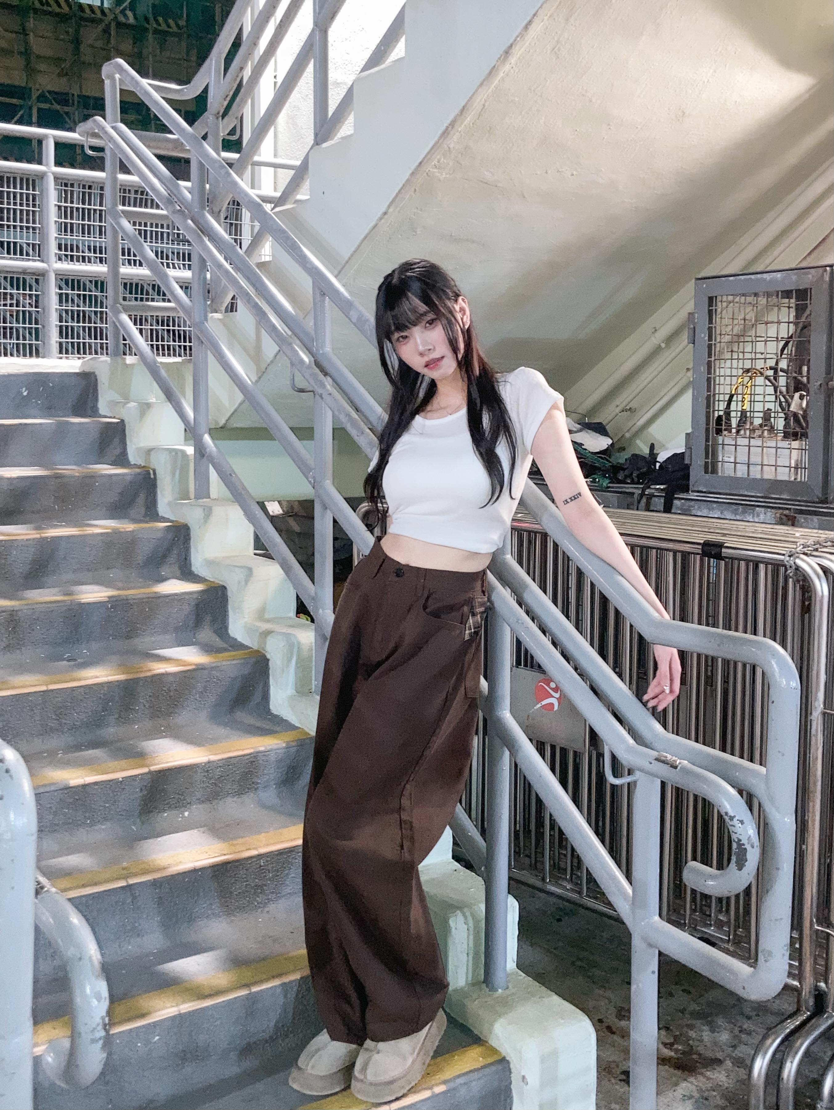 【網站限定優惠】Vintage Checkered Belt彎刀褲