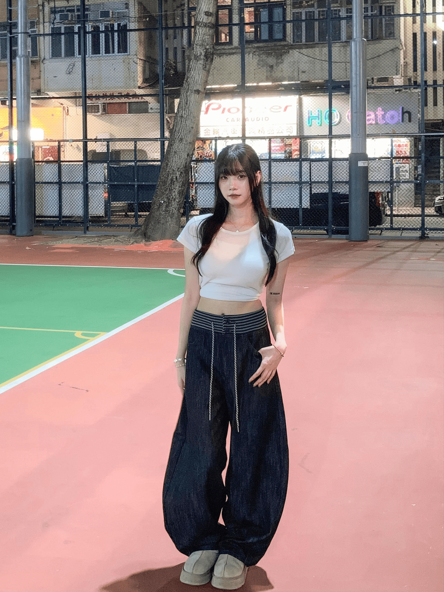 【網站限定優惠】Striped Waistband彎刀褲