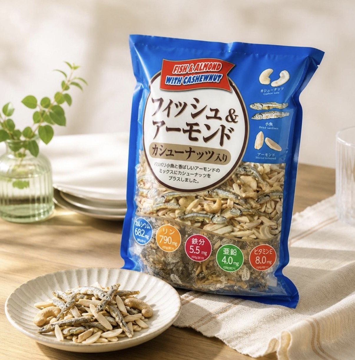 【Costco限定】JP 人氣杏仁腰果味付魚仔 7515 TK261009