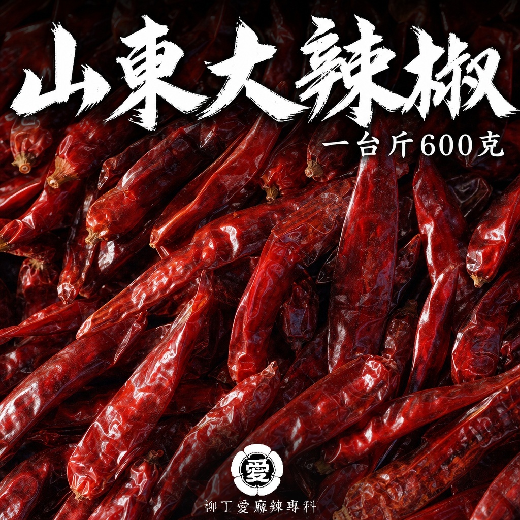 山東大辣椒乾段 一台斤600g【P613】