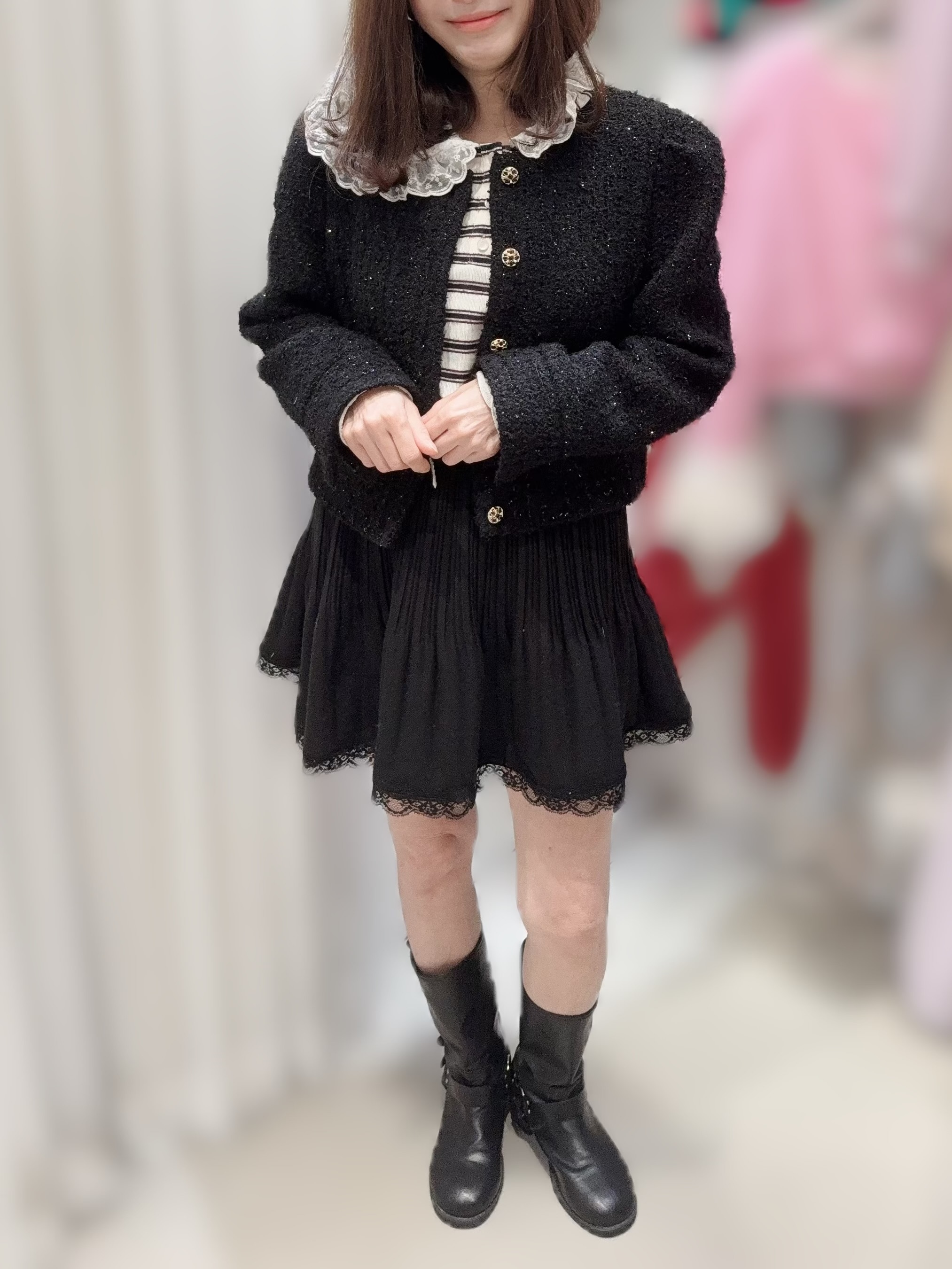 Y134 羊毛15% 腰25-42 HIP52 長15 $449