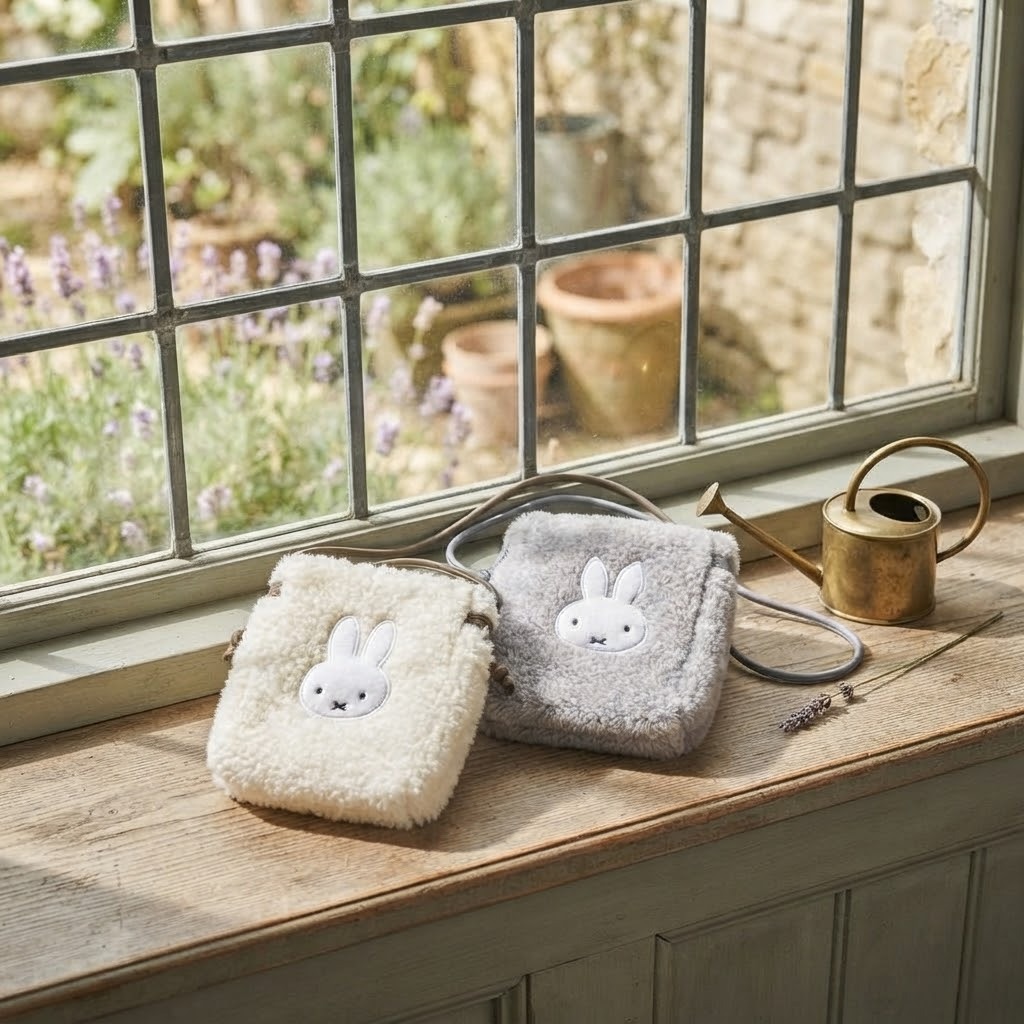 JP Miffy 滑毛刺繡啪鈕斜揹袋 3049 3056 TK261009