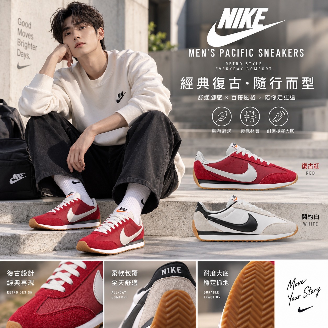 【預購】Nike Pacific N100934 男女同款運動鞋