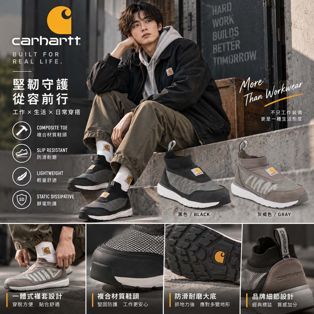 【預購】CARHARTT Haslett N100935 男裝包頭 SD鞋