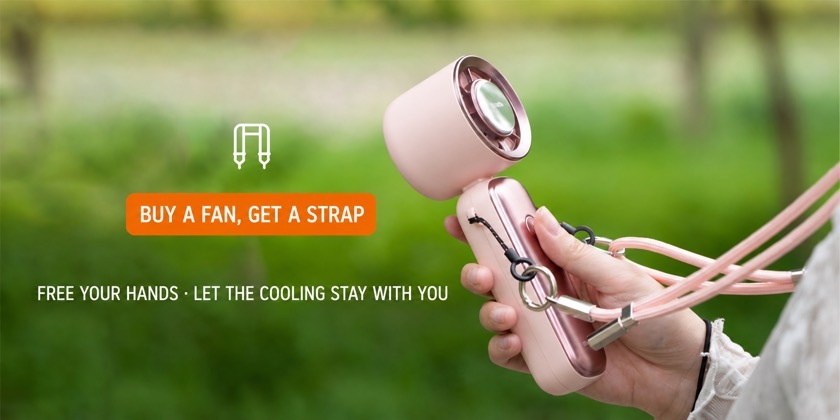 GUXON Ice Fan handheld fan, light and easy to carry