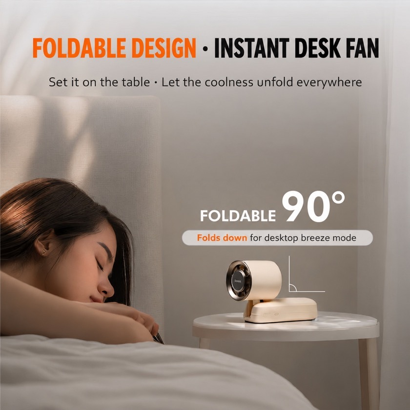 GUXON Ice Fan handheld fan, bending head design