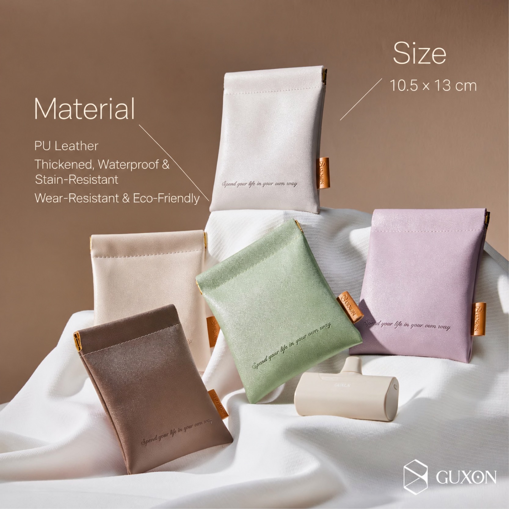 Material and size panel: PU leather, thickened, waterproof and stain-resistant, wear-resistant and eco-friendly, size 10.5 x 13 cm