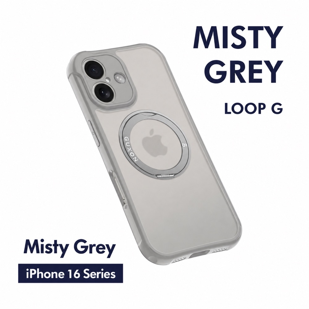 Misty Grey LOOP G case for the iPhone 16 series