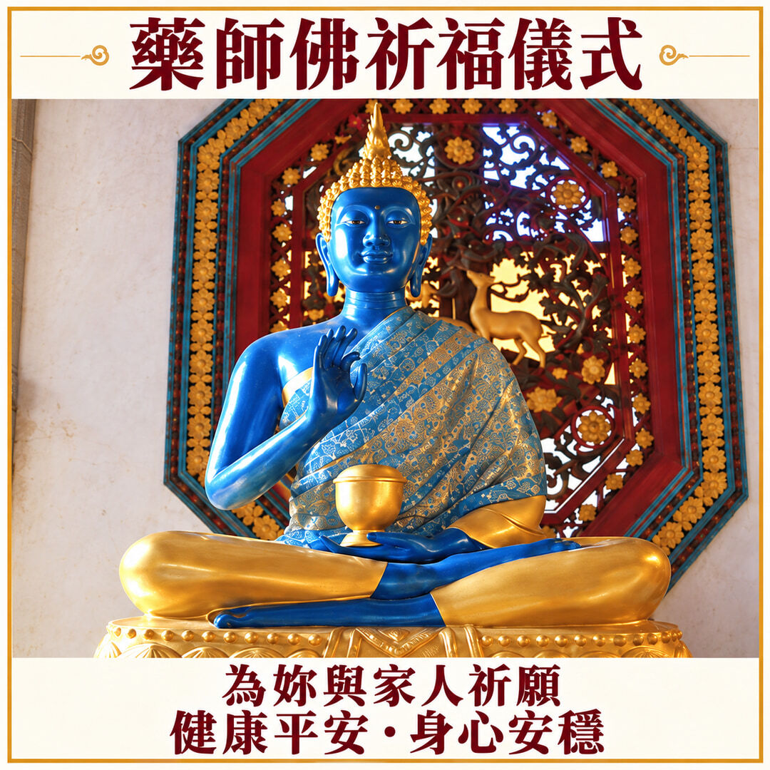 藥師佛祈福儀式，為妳與家人祈願健康平安、身心安穩