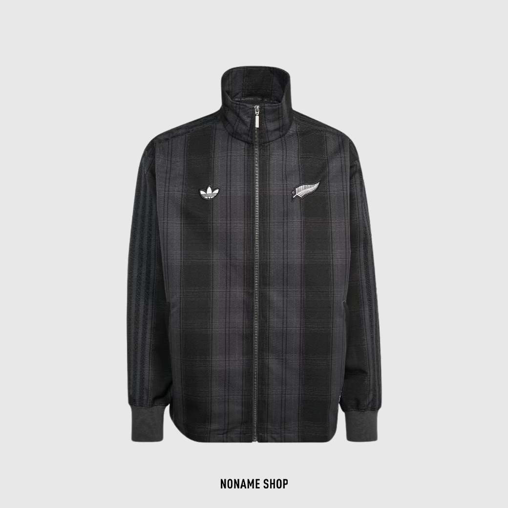 ADIDAS ORIGINALS FIREBIRD ALL BLACKS PLAID TRACK TOP 限定款 碳黑 復古格紋 外套 (男款)