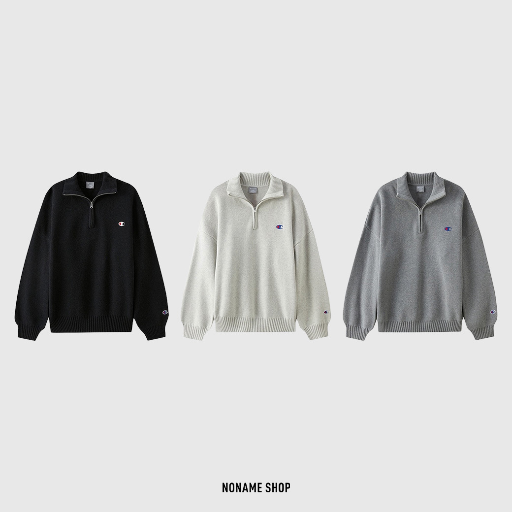 CHAMPION URBAN系列 立領 羊毛混紡 翻領 半開襟 針織 長袖 三色 (男/女同款)