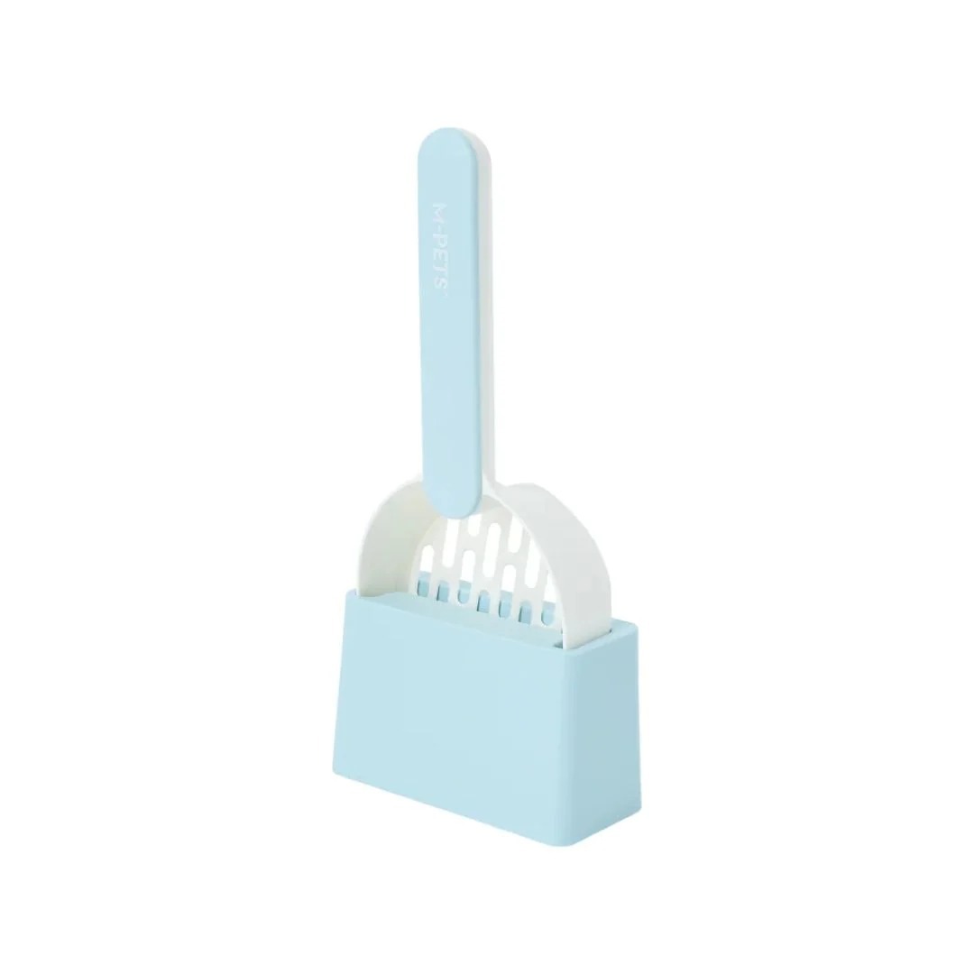 M-Pets．PEAK scoop 貓砂鏟套裝．藍色