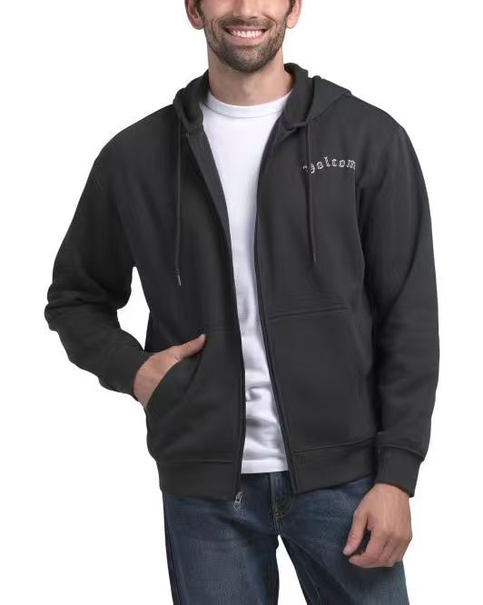 【預購】VOLCOM N101015 Roundabout 男裝拉鏈連帽外套 (黑色)