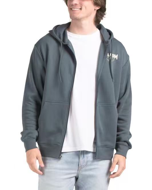 【預購】VOLCOM N101016 Airwalk 男裝拉鏈連帽外套 (藍灰色)
