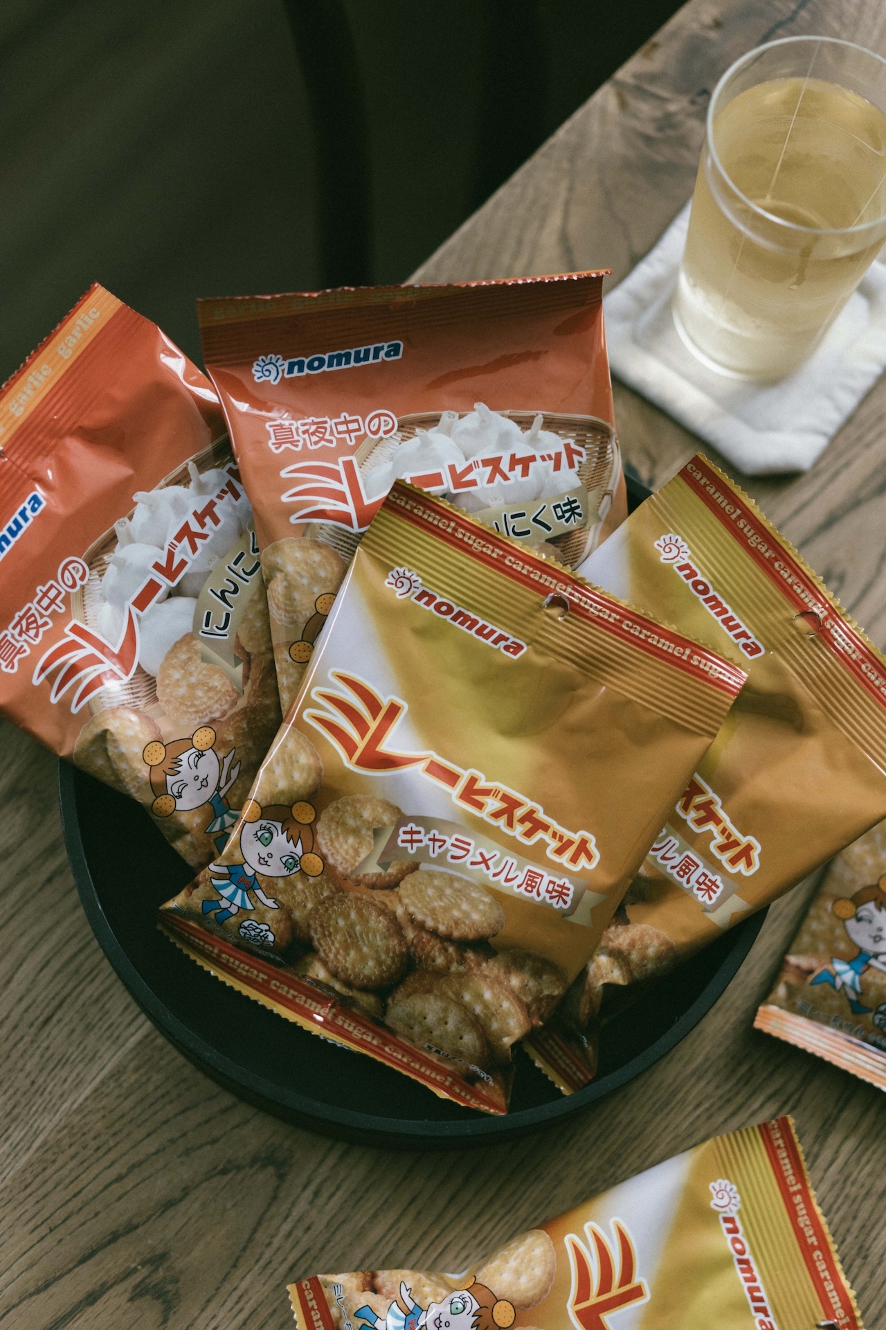 日本 野村美樂圓餅（大蒜風味／焦糖風味）