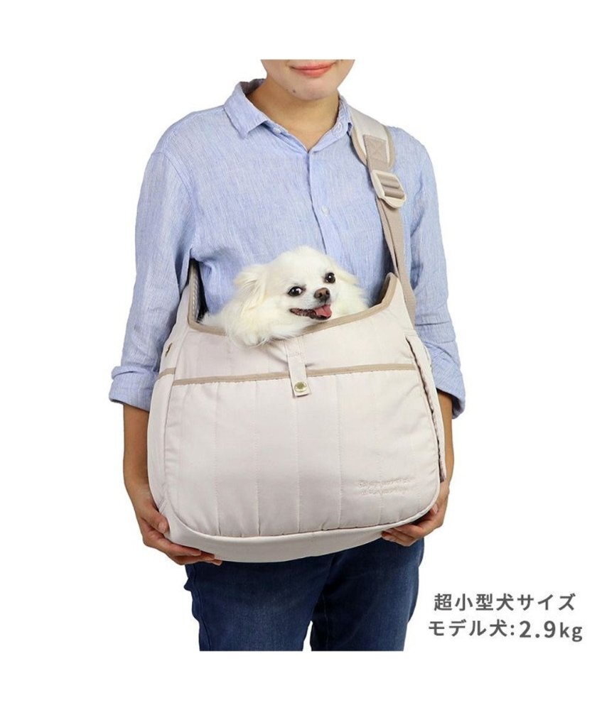 【Pet Paradise】Quilted Sling Bag Beige <752-23553>