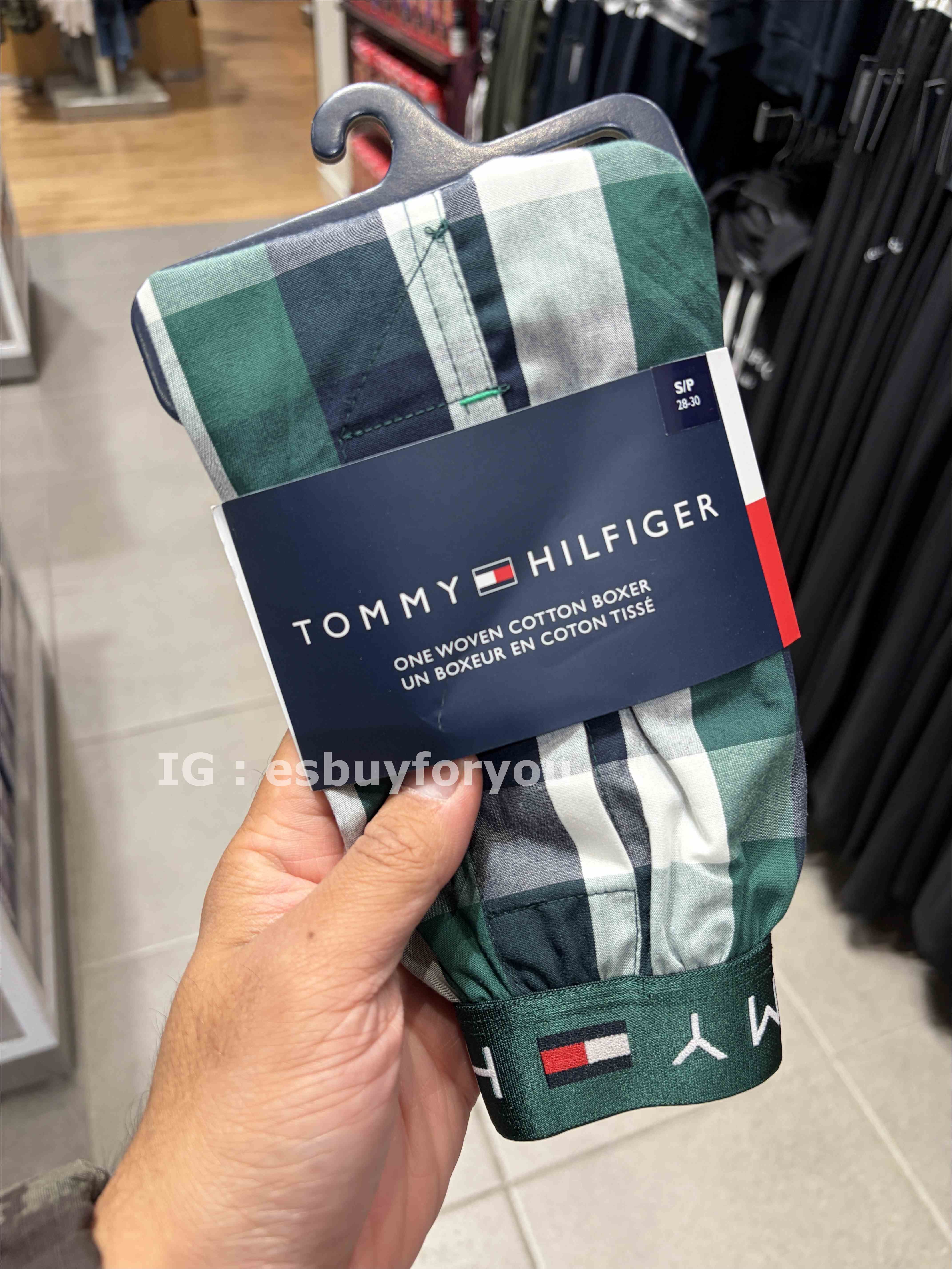 TOMMY 男大人 格紋 平口 四角褲
