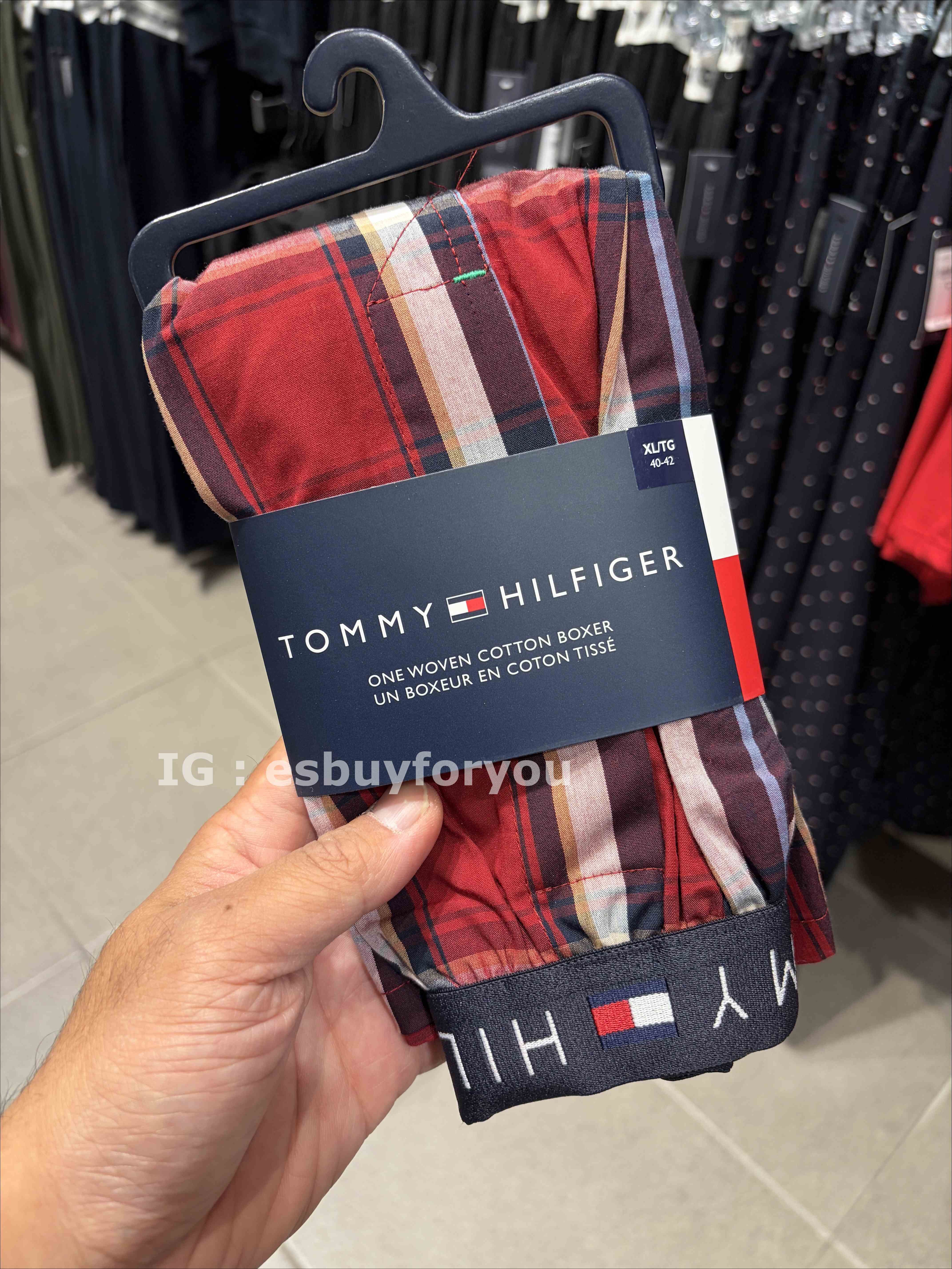 TOMMY 男大人 格紋 平口 四角褲