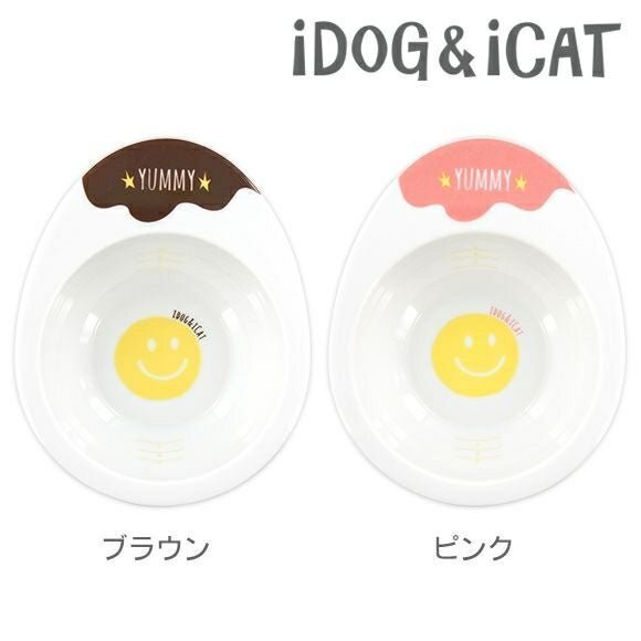 【iDog & iCat】蛋形食碗 - 笑臉蛋 《日本製》
