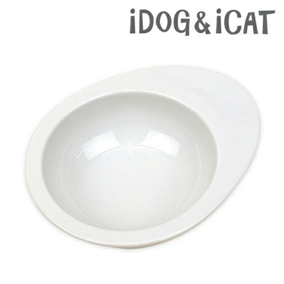 【iDog & iCat】蛋形食碗 - 純白 《日本製》