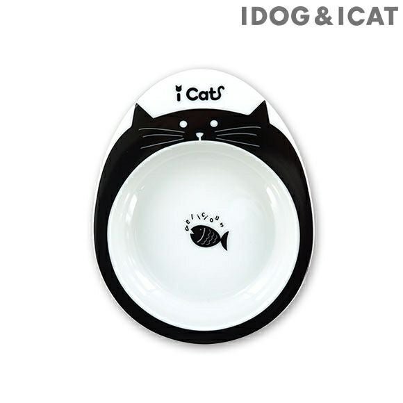 【iDog & iCat】Shallow Egg Food Bowl - Cat Face 《Made in Japan》