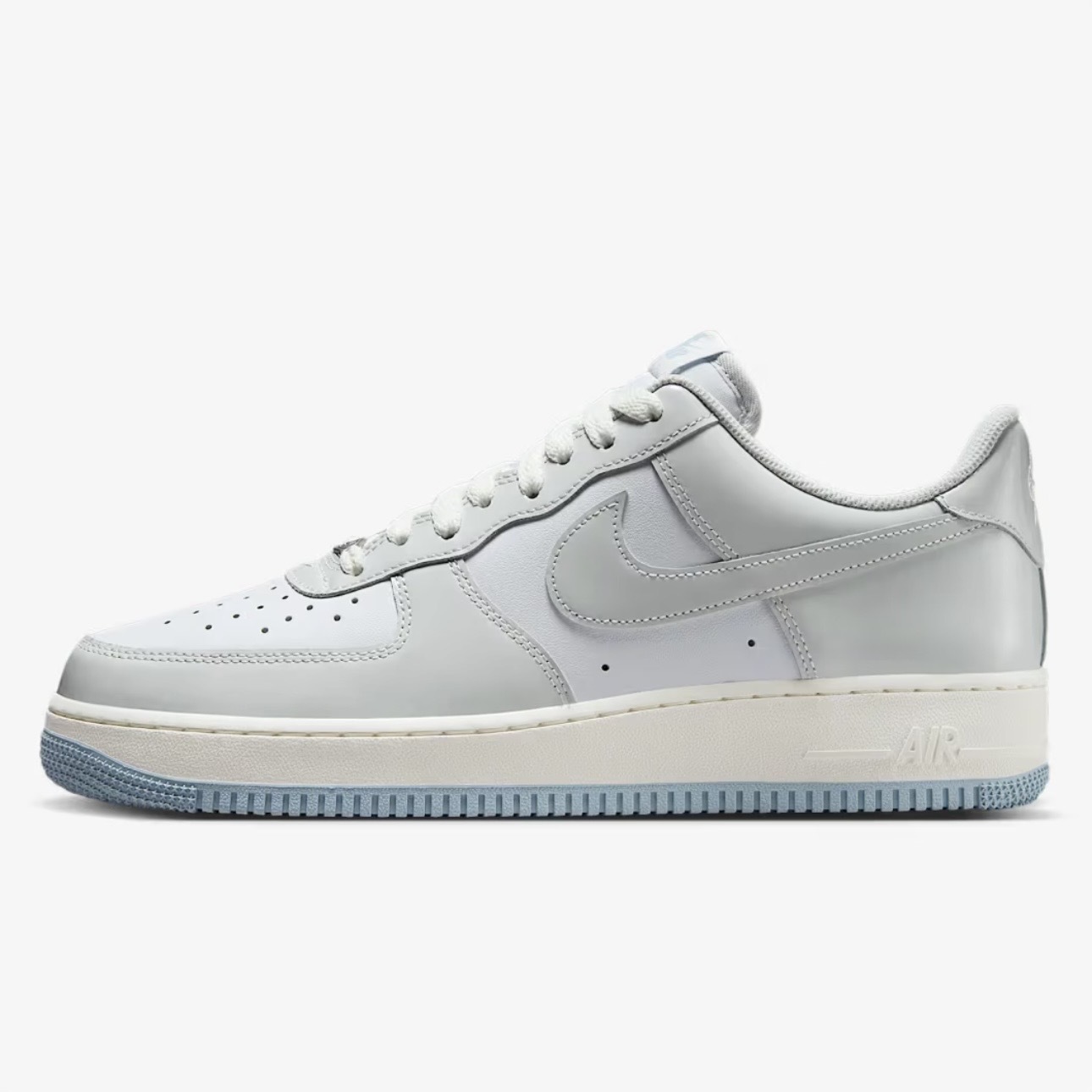 NIKE AIR FORCE 1 LOW '07 PHOTO DUST 白灰 藍底 皮革 空軍鞋 休閒 男鞋 IH4461-100