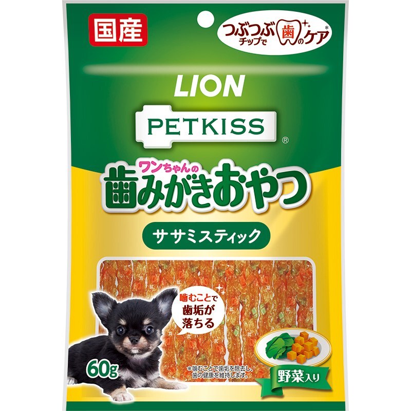 【Lion】PETKISS Dental Chicken Sticks with Vegetables 60g
