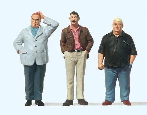 Preiser 63098 1/32 scale Serious Situation 3 Men w/Puzzled Expressions