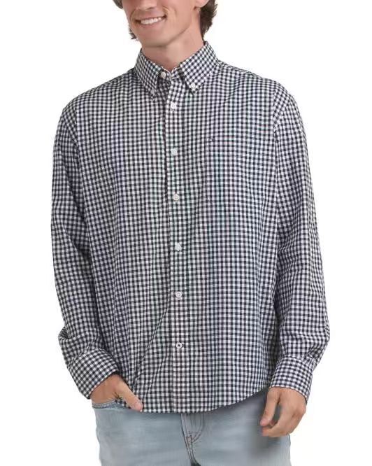 【預購】TOMMY HILFIGER N101026 男裝格仔襯衫 (黑白格仔)