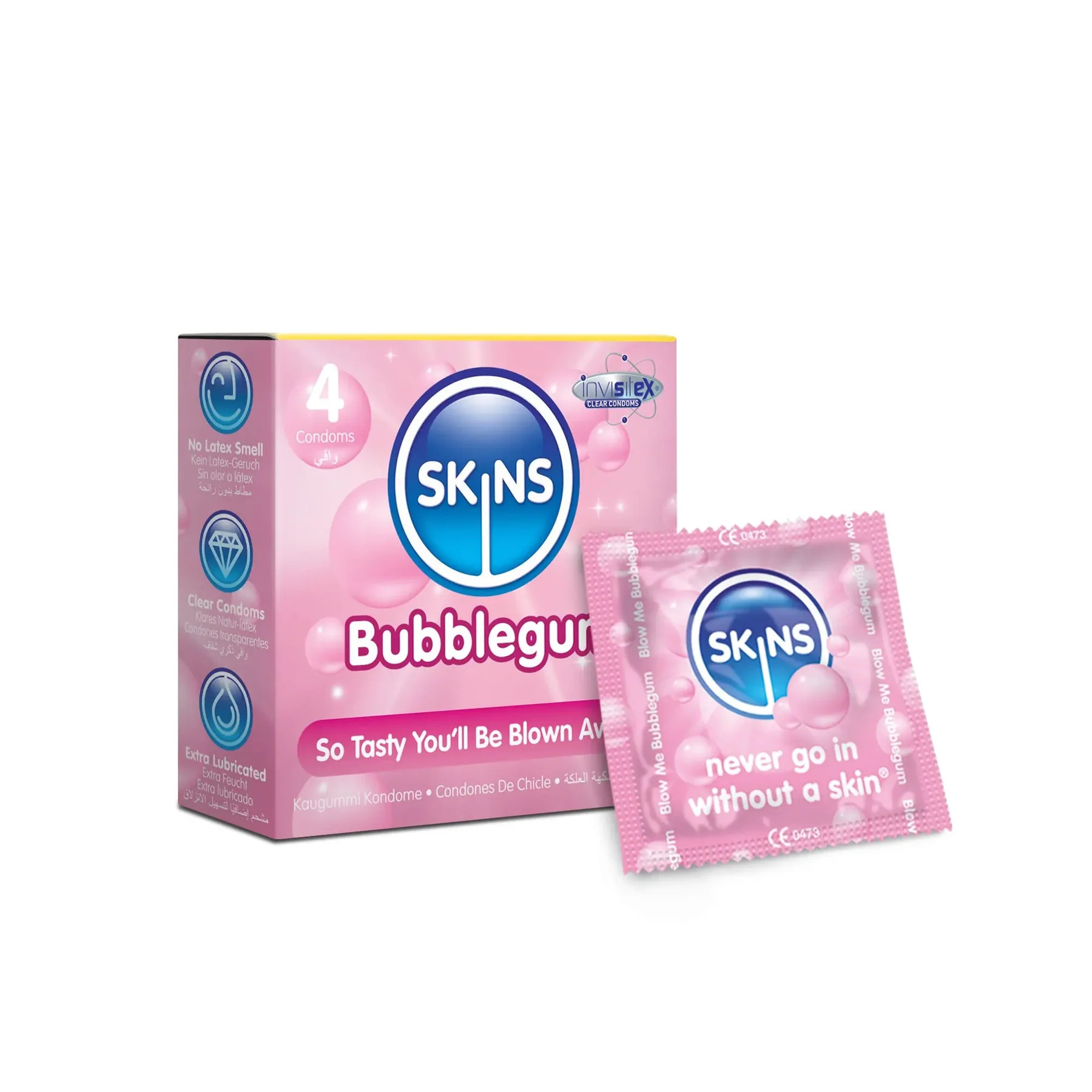Skins Bubblegum 泡泡糖味 55mm 4片裝 香味乳膠安全套