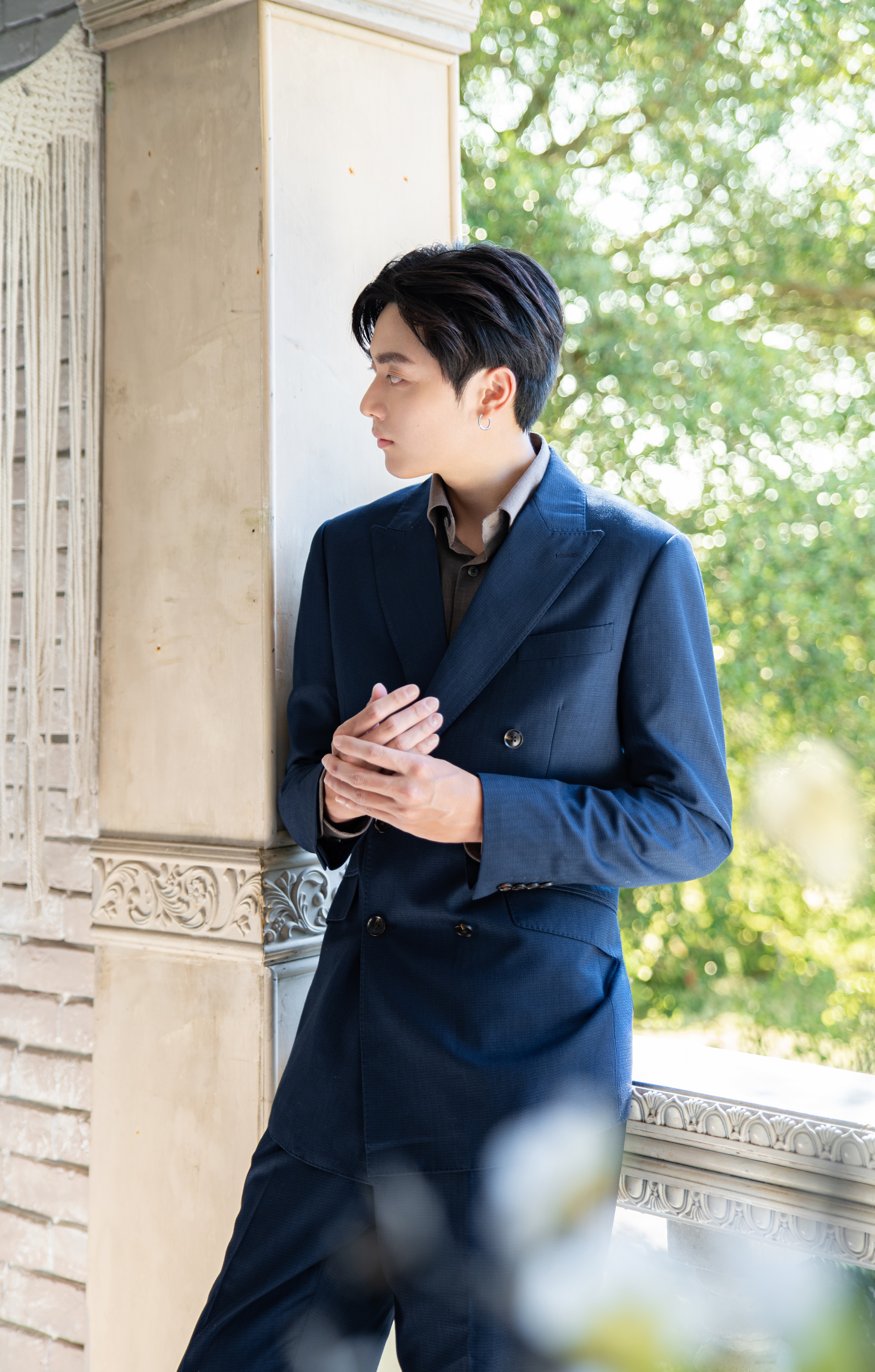 直條紋兩件式雙排扣西裝 Ascott Junior  34326-278 星夜之章 海軍藍（訂製款）