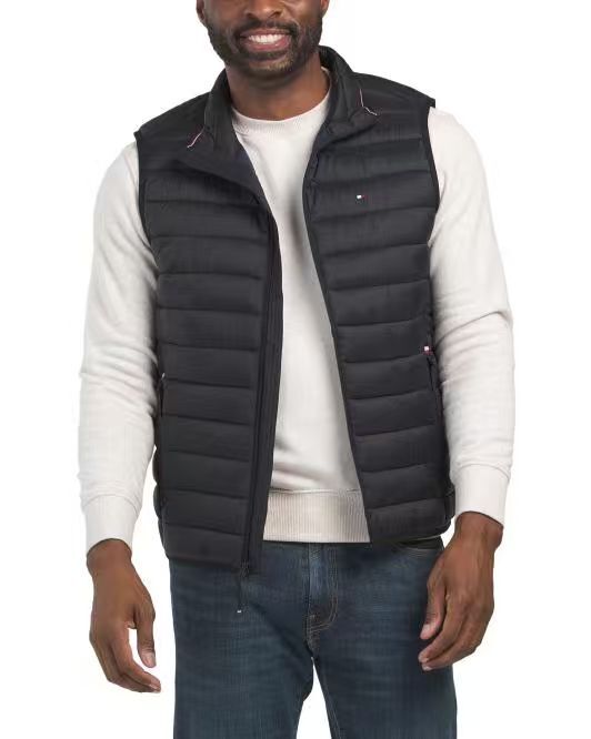 【預購】TOMMY HILFIGER N101035 男裝羽絨背心 (黑色)