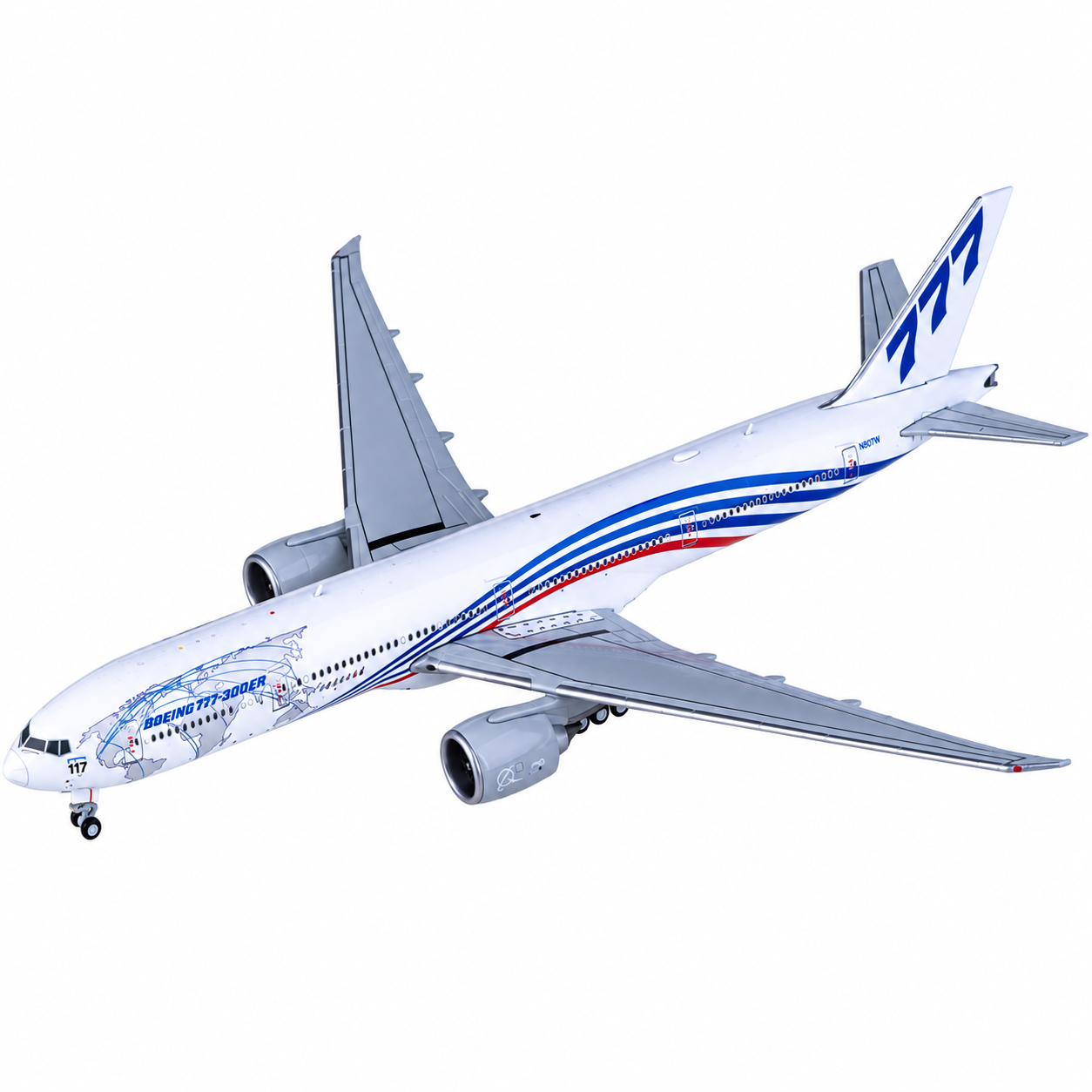 JC wings 1/400 波音777-300(ER)  N5017V 世界巡迴塗裝