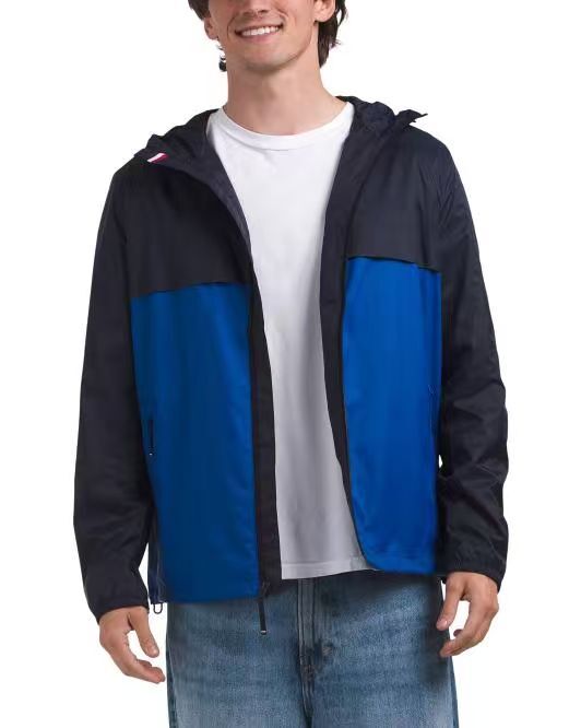 【預購】TOMMY HILFIGER N101037 男裝拼色風縷 (黑色/藍色)