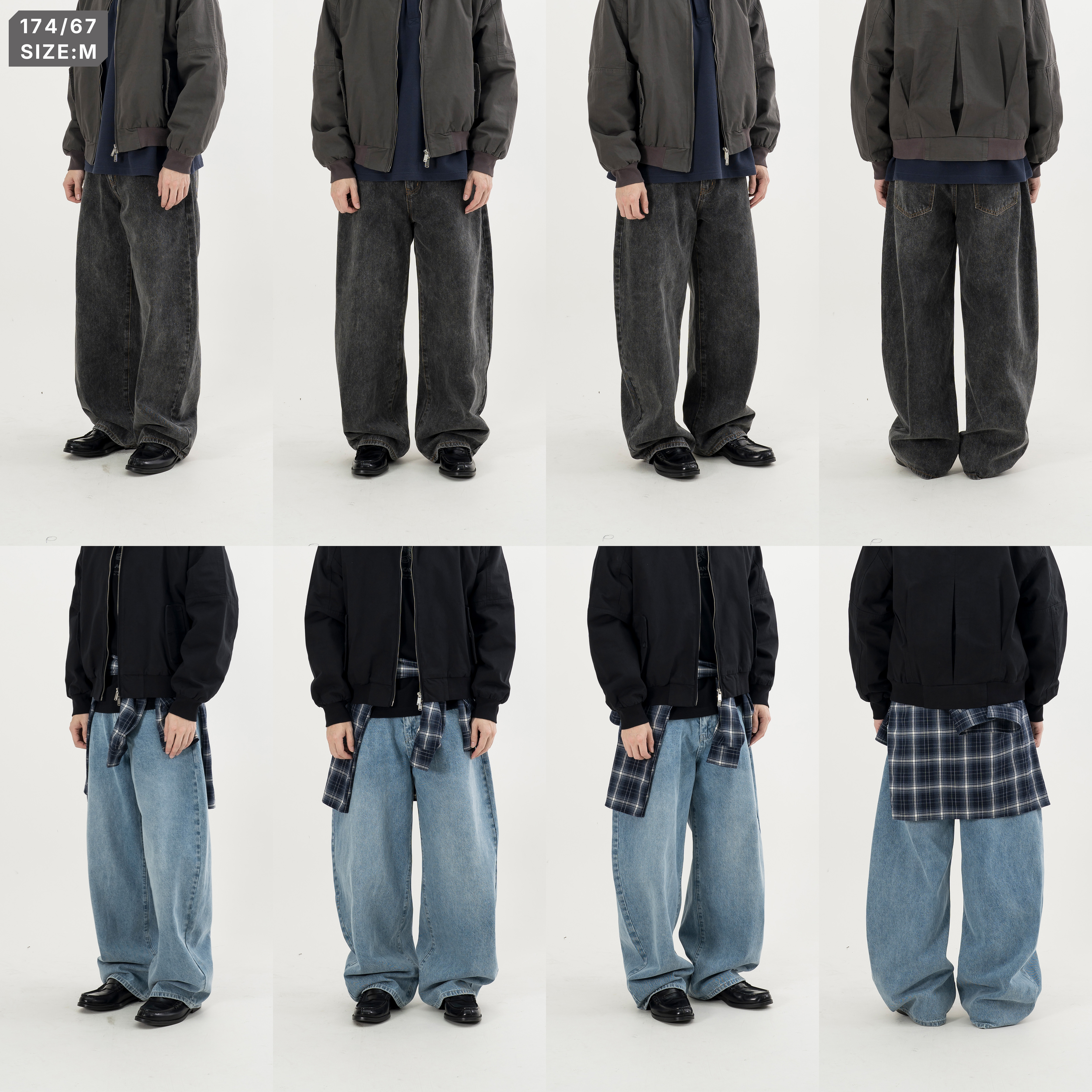 Basic Curved Denim Pants 基礎彎刀牛仔長褲  [B-2689]