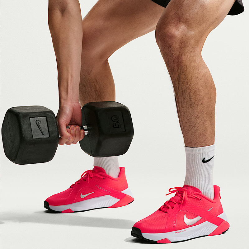 男鞋 NIKE HYBRID RN 紅外線 白紅 訓練 緩震 支撐 跑步 舉重 健身 多功能運動鞋【IV5066-600】