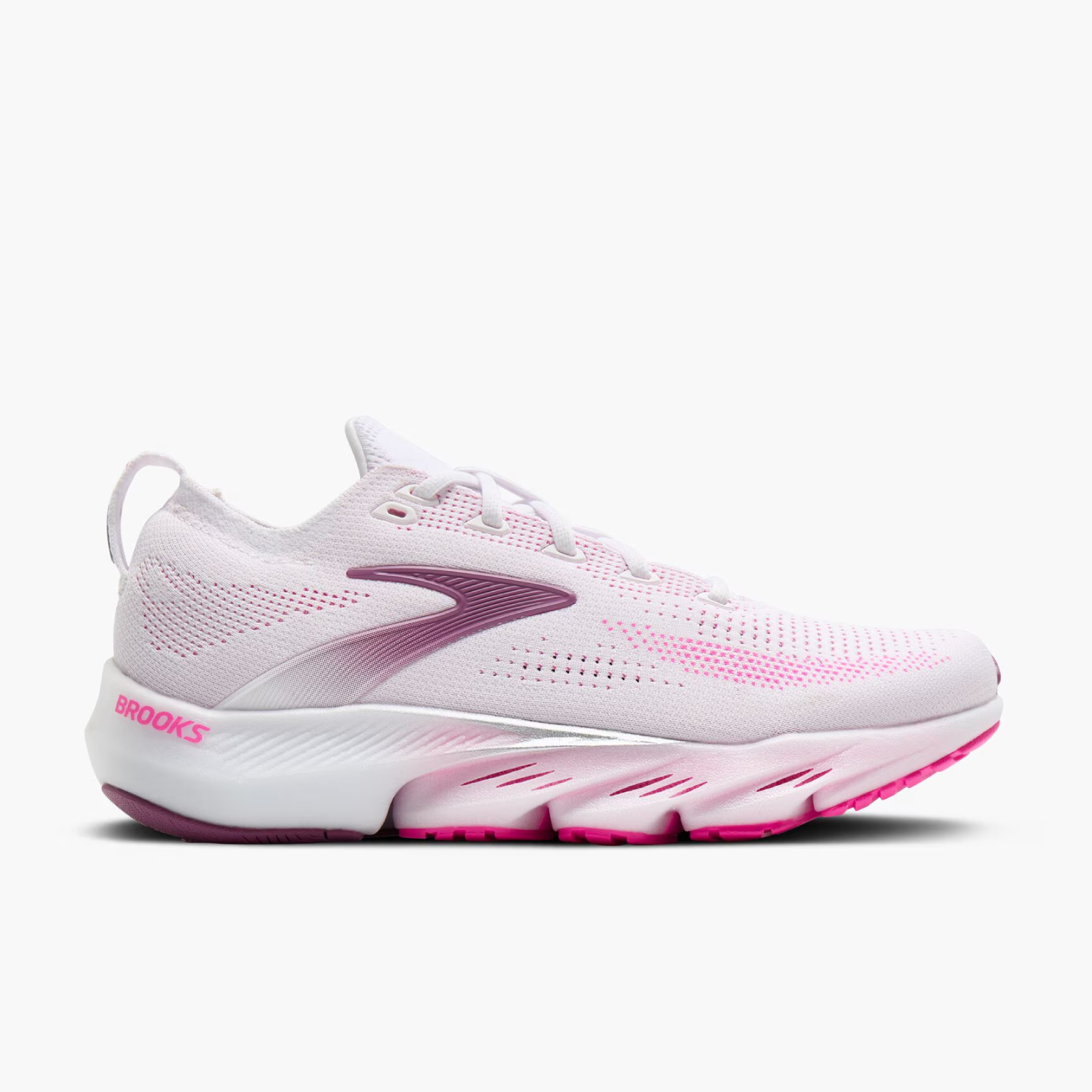 Brooks Women's Glycerin Flex Running Shoes - White/Cyber Pink/Argyle